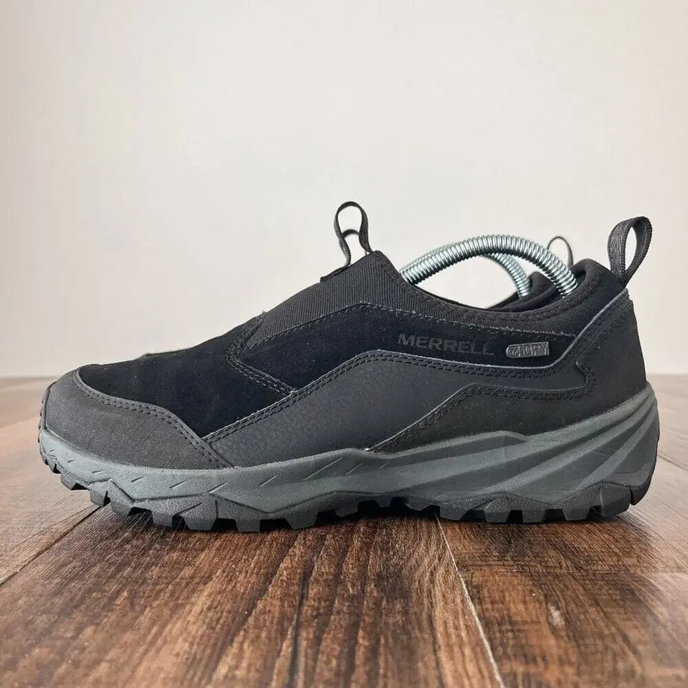 Merrell Icepack Polar Moc Waterproof Suede Slip On Shoe J95057 Size 8.5 Black